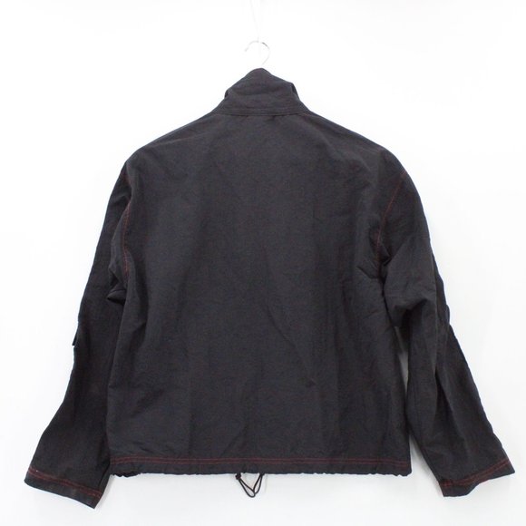 Vintage Big Flirt Windbreaker Jacket Women Black & Red Full Zip Retro Size M 90s - Picture 7 of 9